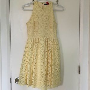 Zara Basic Lemon Lace Summer dress